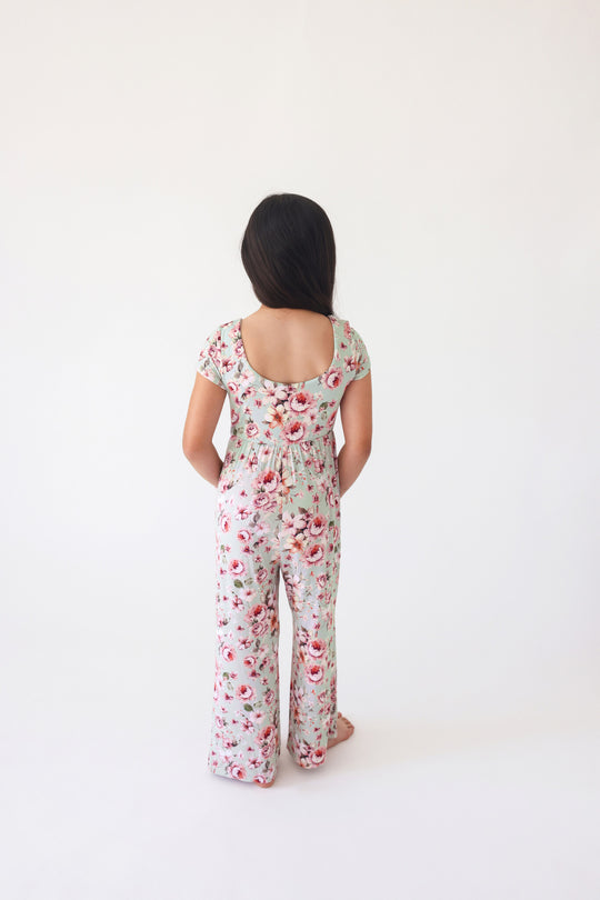 Millicent - Short Sleeve Scoop Back Wide Leg Jumpsuit