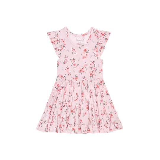 London - Cap Sleeve Ruffled Twirl Dress