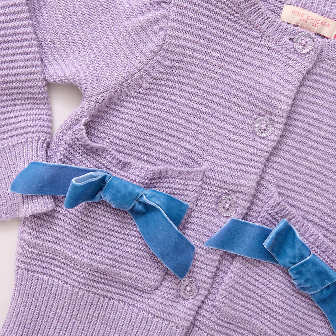 Pink Chicken - Bows Liliac Pocket Sweater