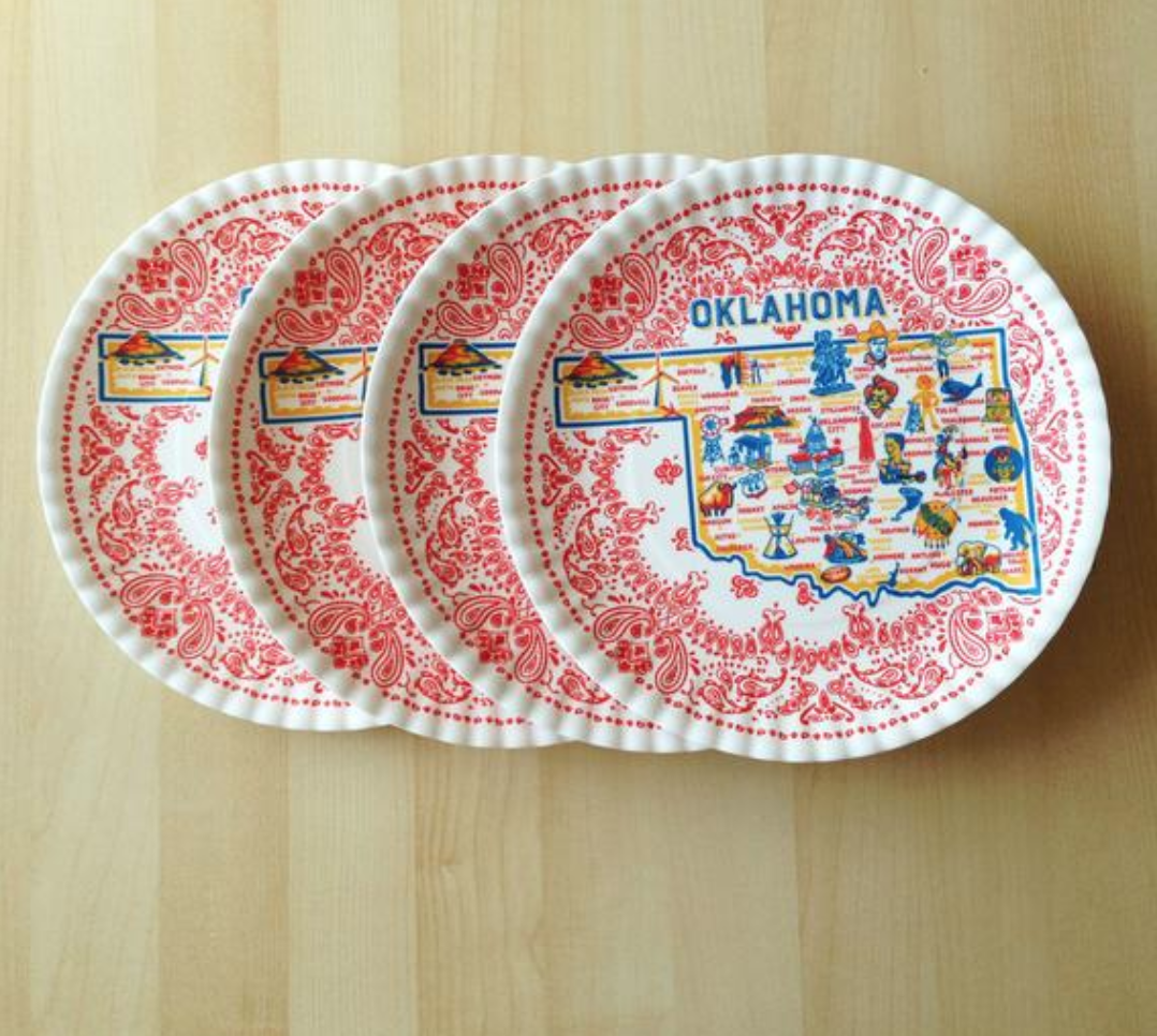 Oklahoma "Paper" Plate, St/4, 9"