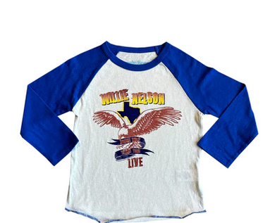 Kid's Willie Nelson Raglan Tshirt