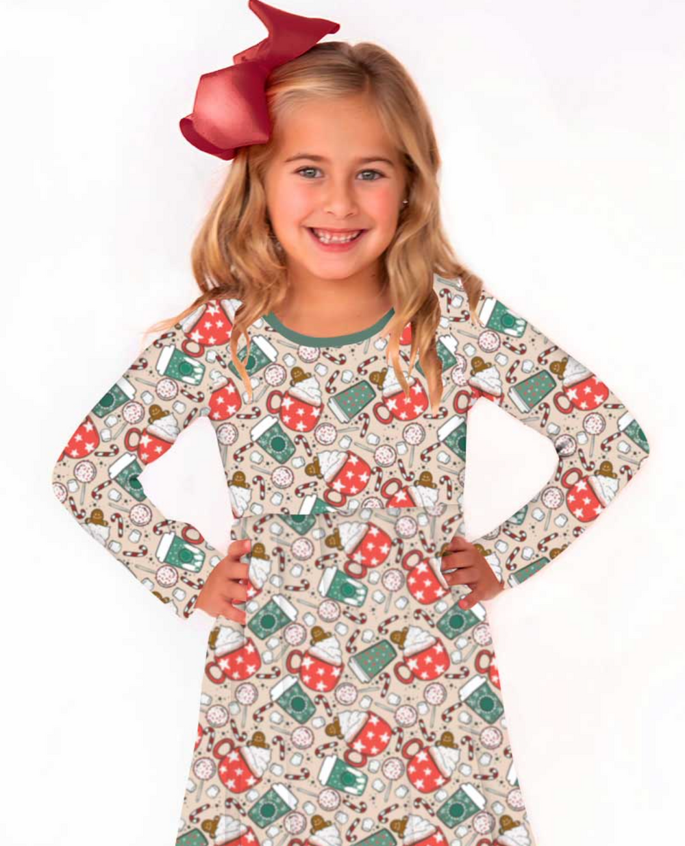 Kid's Peppermint Mocha Bamboo Dress