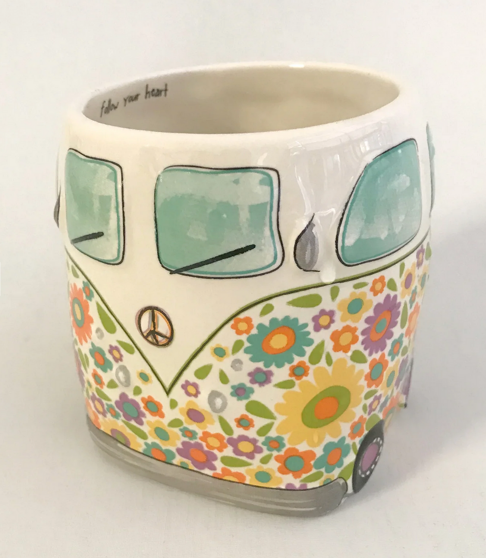 Folk Art Coffee Mug - Daisy The Van