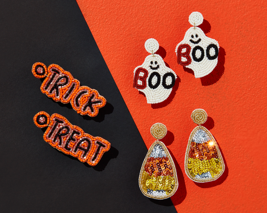 Halloween Beaded Earrings -