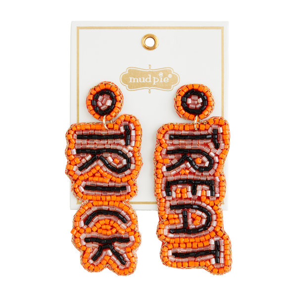 Halloween Beaded Earrings -